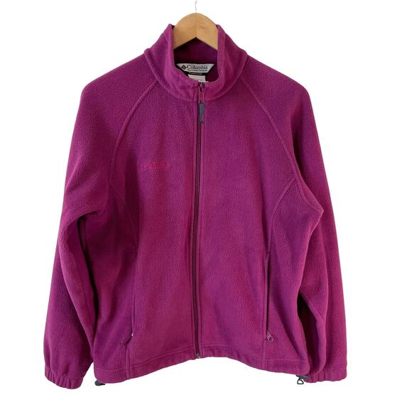 COLUMBIA Women's Fleece Benton Springs Full Zip Jacket Fuchsia Size Medium - Picture 1 of 10